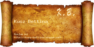 Kusz Bettina névjegykártya