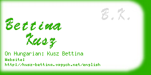 bettina kusz business card